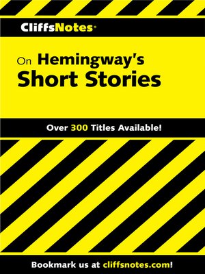 cover image of CliffsNotes Hemingway's Short Stories